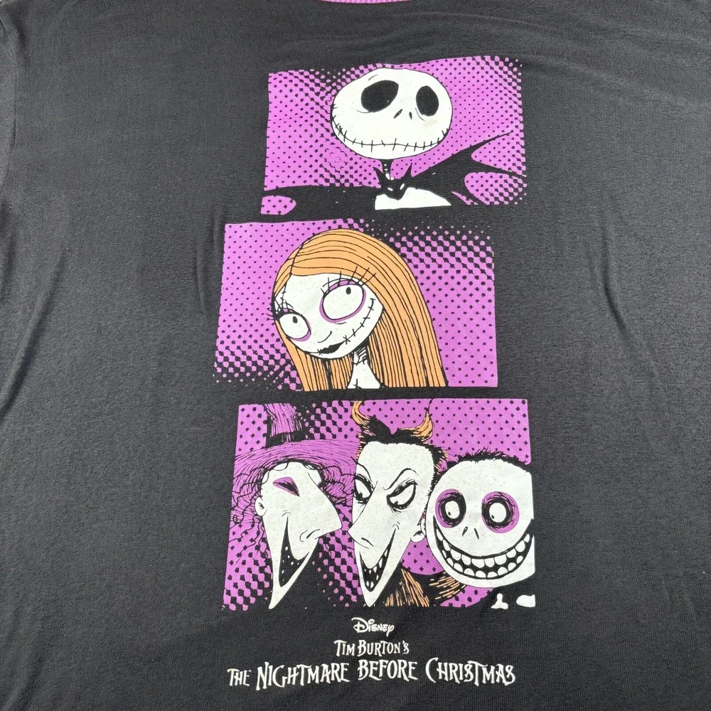 Disney‎ Tim Burton's Nightmare Before Christmas Sleepwear Shirt Women's XL Black - Picture 3 of 10